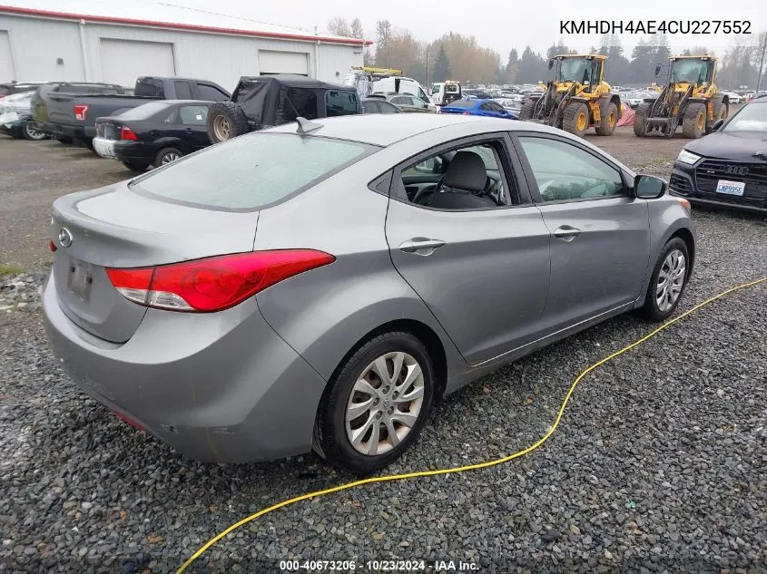 KMHDH4AE4CU227552 2012 Hyundai Elantra Gls (Ulsan Plant)