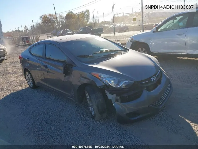 5NPDH4AE4CH133637 2012 Hyundai Elantra Limited