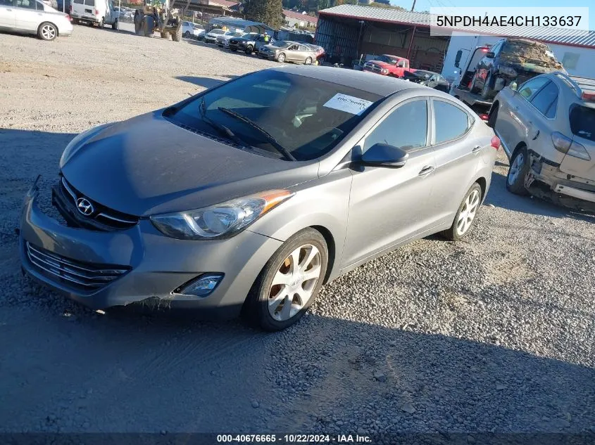 5NPDH4AE4CH133637 2012 Hyundai Elantra Limited