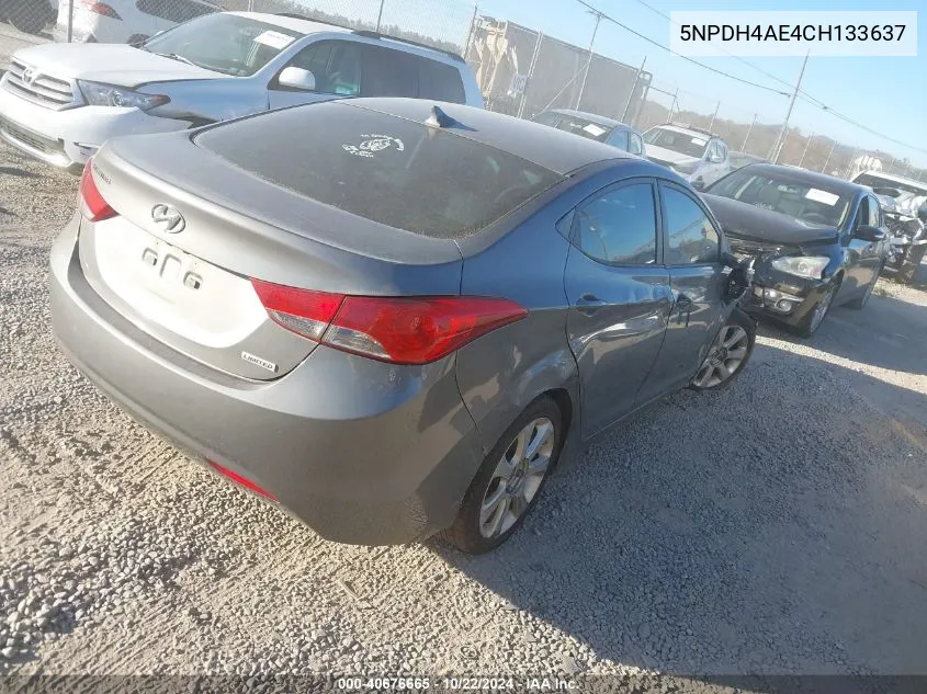 5NPDH4AE4CH133637 2012 Hyundai Elantra Limited