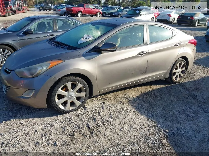 2012 Hyundai Elantra Limited VIN: 5NPDH4AE4CH101531 Lot: 40683465