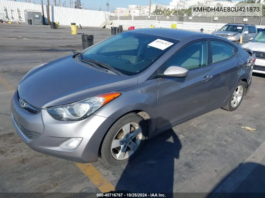 2012 Hyundai Elantra Gls (Ulsan Plant) VIN: KMHDH4AE8CU421873 Lot: 40716767