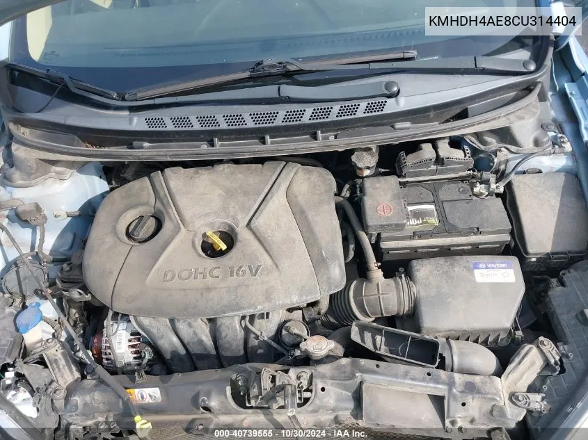 KMHDH4AE8CU314404 2012 Hyundai Elantra Gls (Ulsan Plant)