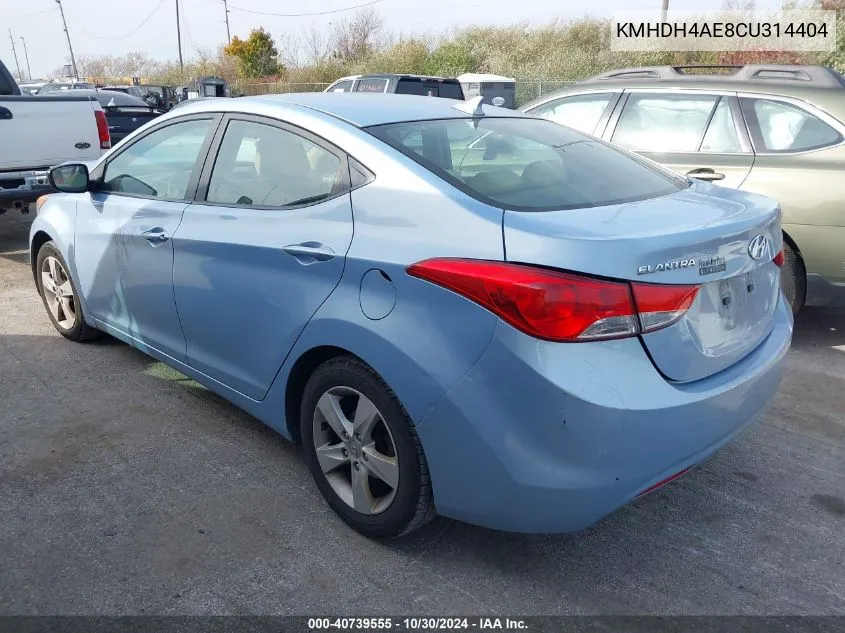 KMHDH4AE8CU314404 2012 Hyundai Elantra Gls (Ulsan Plant)