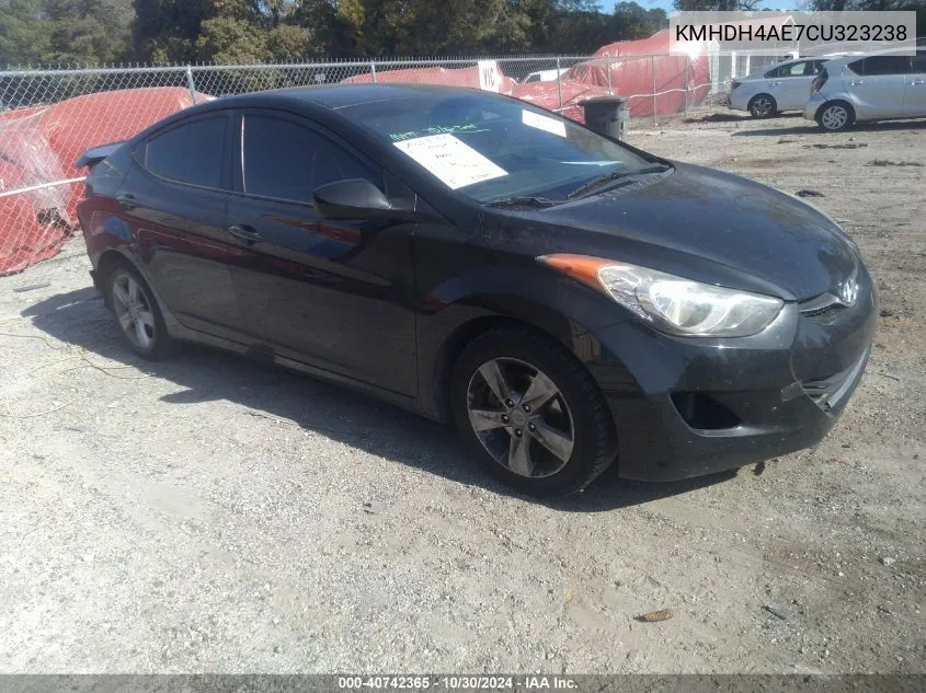 2012 Hyundai Elantra Gls (Ulsan Plant) VIN: KMHDH4AE7CU323238 Lot: 40742365