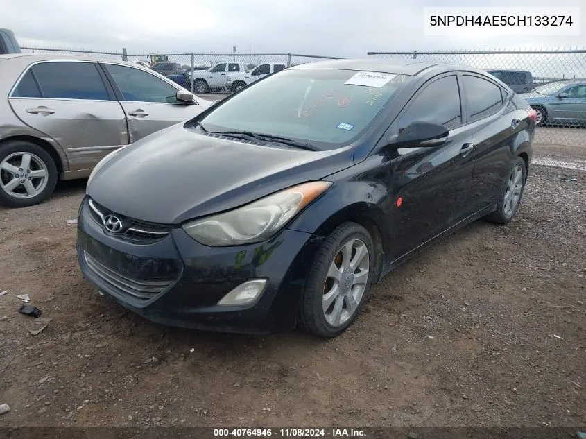 5NPDH4AE5CH133274 2012 Hyundai Elantra Limited