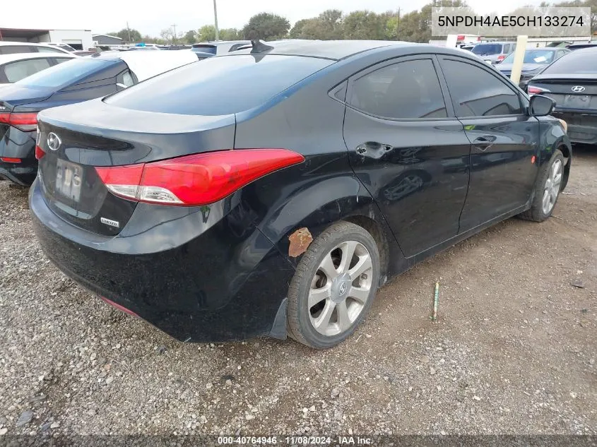 5NPDH4AE5CH133274 2012 Hyundai Elantra Limited