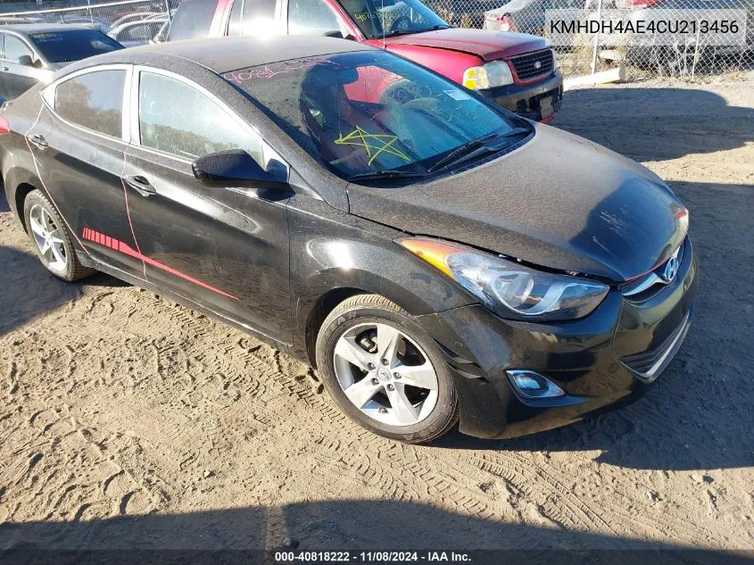 2012 Hyundai Elantra Gls (Ulsan Plant) VIN: KMHDH4AE4CU213456 Lot: 40818222