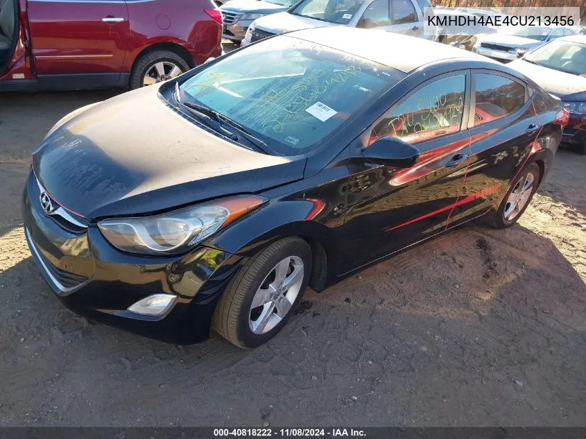 2012 Hyundai Elantra Gls (Ulsan Plant) VIN: KMHDH4AE4CU213456 Lot: 40818222