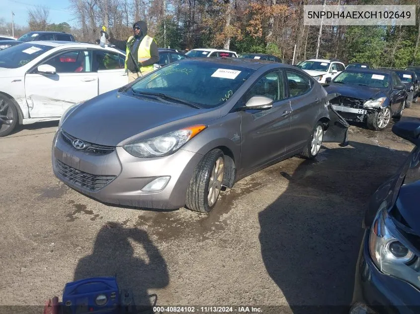 5NPDH4AEXCH102649 2012 Hyundai Elantra Limited