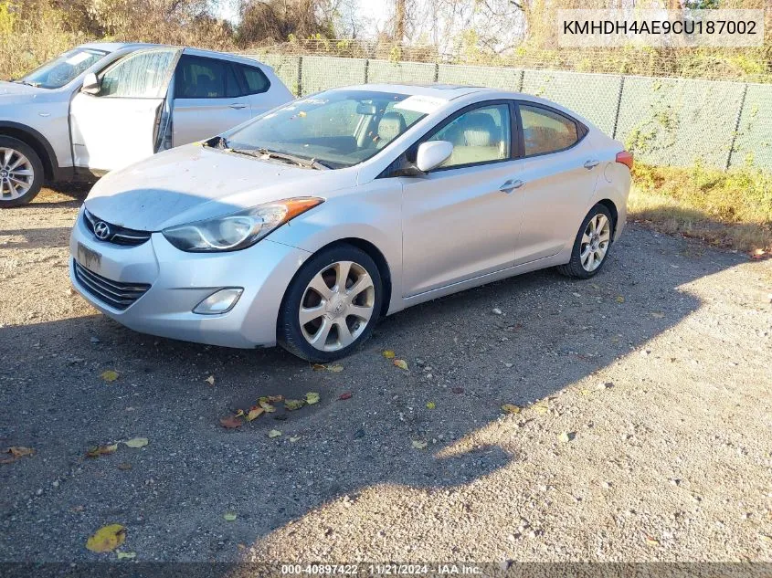 2012 Hyundai Elantra Limited (Ulsan Plant) VIN: KMHDH4AE9CU187002 Lot: 40897422