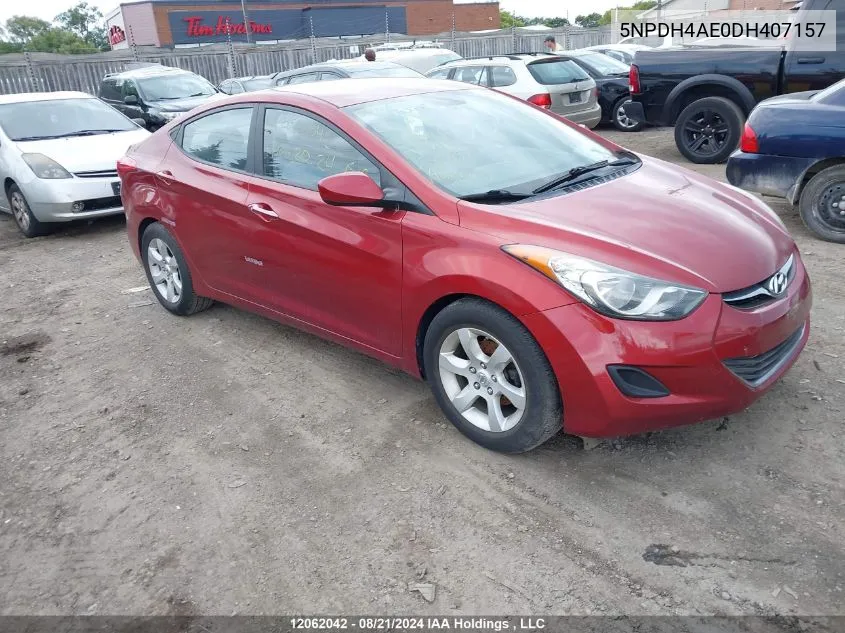 2013 Hyundai Elantra Gls/Limited VIN: 5NPDH4AE0DH407157 Lot: 12062042