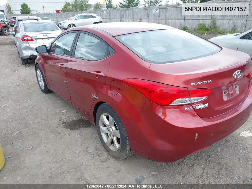 2013 Hyundai Elantra Gls/Limited VIN: 5NPDH4AE0DH407157 Lot: 12062042