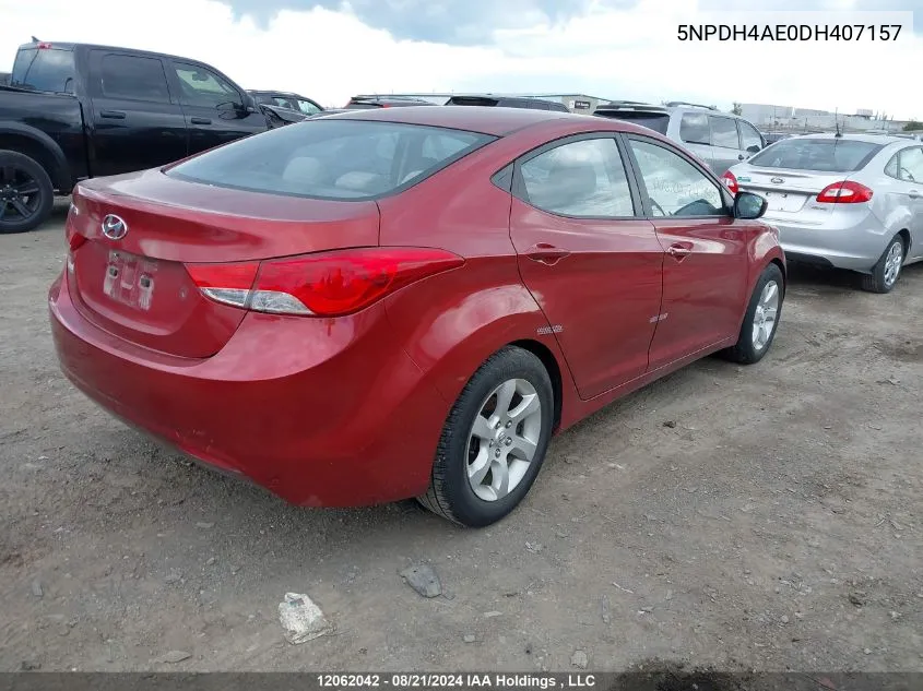 2013 Hyundai Elantra Gls/Limited VIN: 5NPDH4AE0DH407157 Lot: 12062042