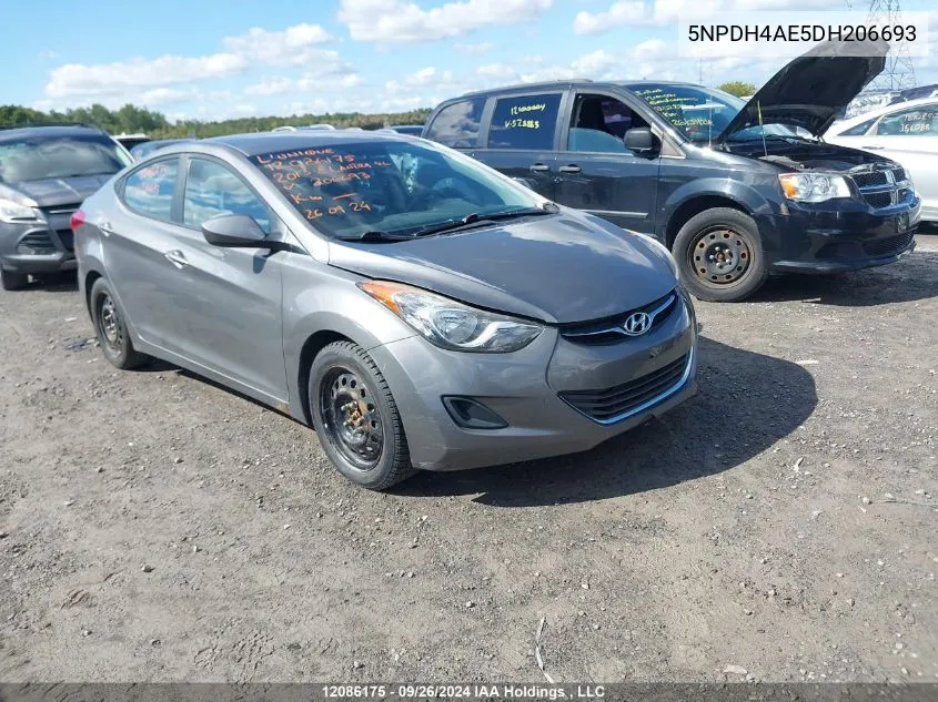 2013 Hyundai Elantra Gl VIN: 5NPDH4AE5DH206693 Lot: 12086175