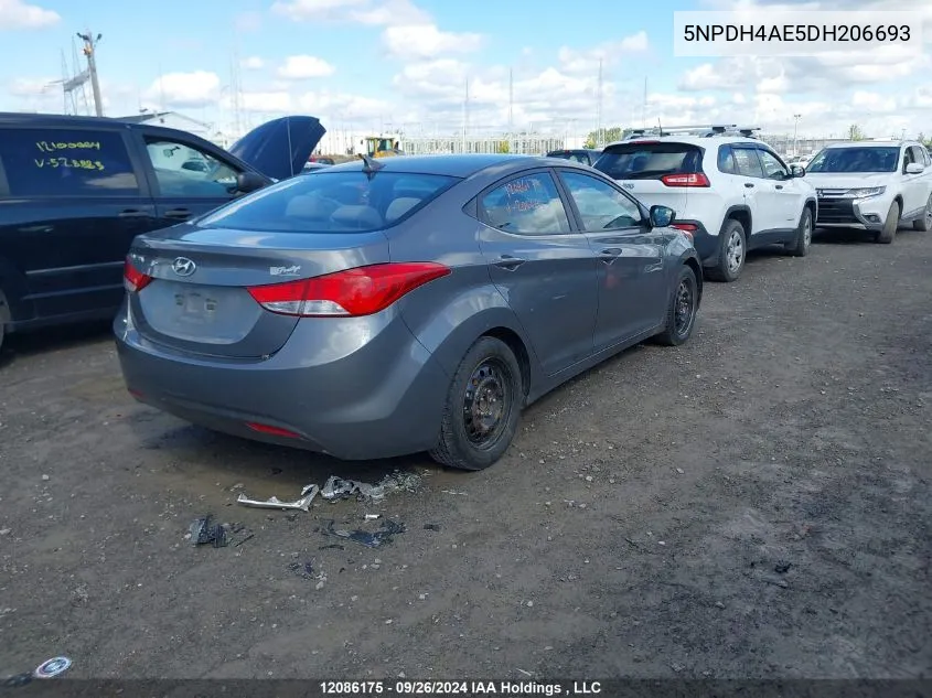 2013 Hyundai Elantra Gl VIN: 5NPDH4AE5DH206693 Lot: 12086175