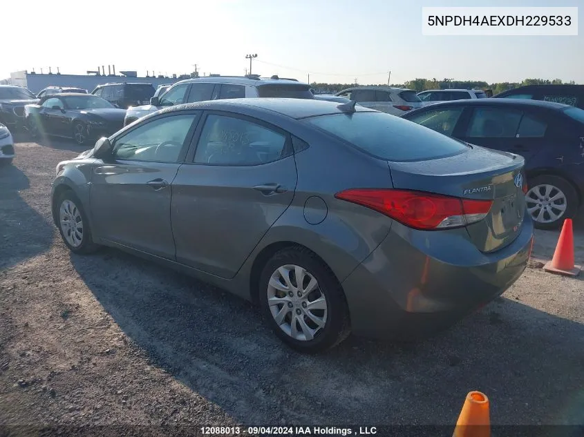 2013 Hyundai Elantra VIN: 5NPDH4AEXDH229533 Lot: 12088013