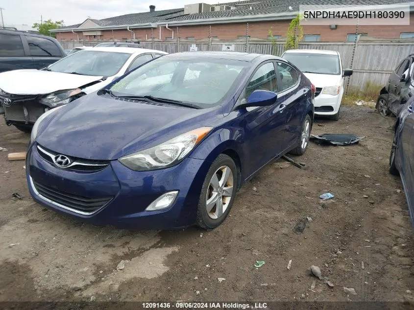 2013 Hyundai Elantra Gls VIN: 5NPDH4AE9DH180390 Lot: 12091436