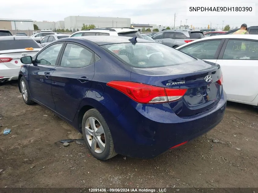 5NPDH4AE9DH180390 2013 Hyundai Elantra Gls