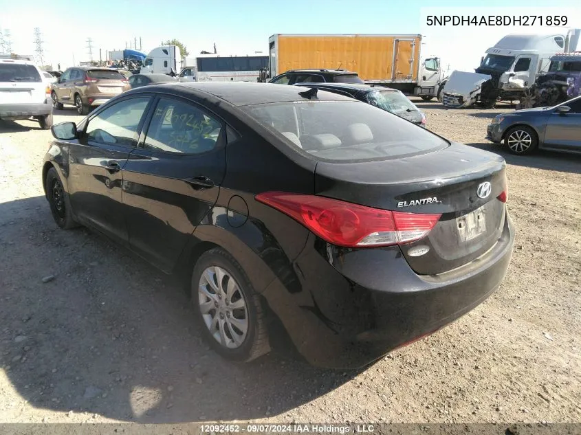 2013 Hyundai Elantra Gl VIN: 5NPDH4AE8DH271859 Lot: 12092452