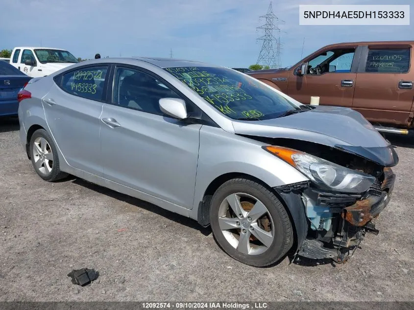 2013 Hyundai Elantra Gls VIN: 5NPDH4AE5DH153333 Lot: 12092574