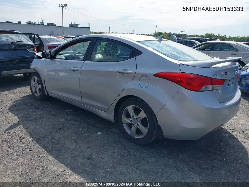 5NPDH4AE5DH153333 2013 Hyundai Elantra Gls