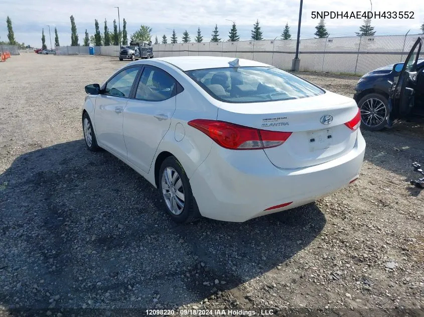 5NPDH4AE4DH433552 2013 Hyundai Elantra Gls/Limited