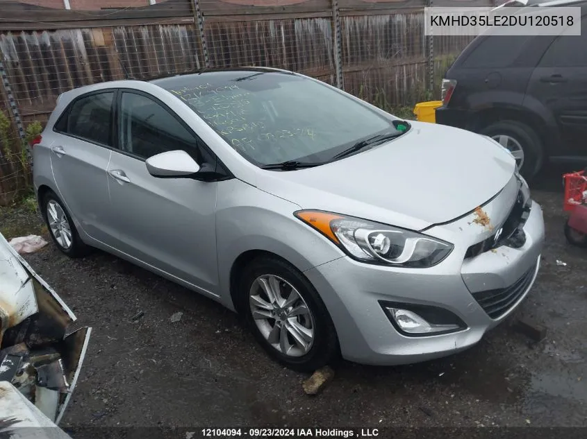 2013 Hyundai Elantra VIN: KMHD35LE2DU120518 Lot: 12104094