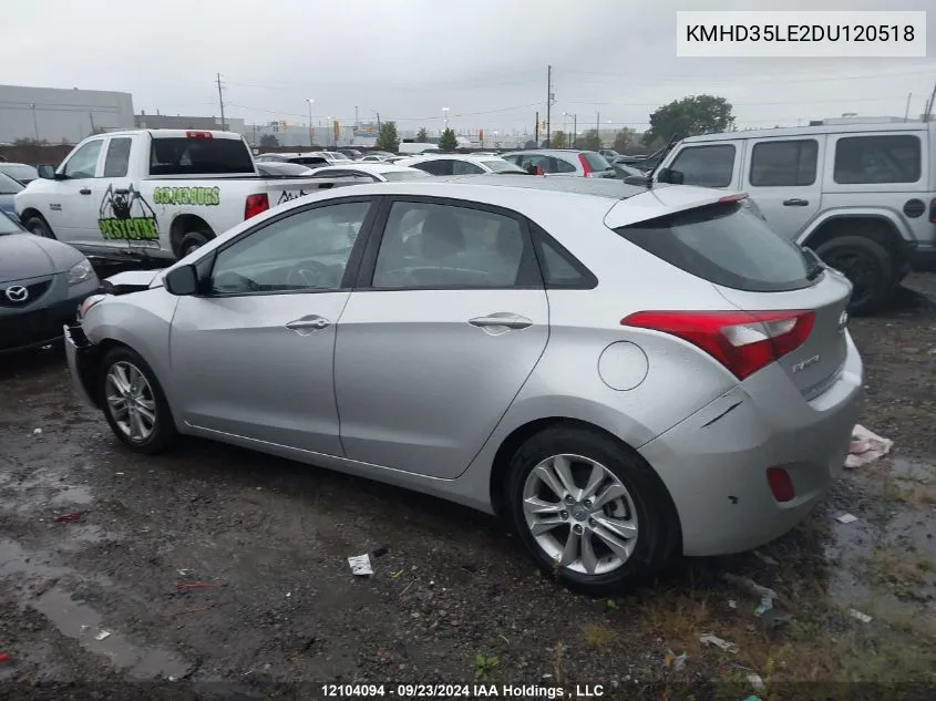 2013 Hyundai Elantra VIN: KMHD35LE2DU120518 Lot: 12104094