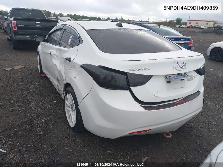 2013 Hyundai Elantra L VIN: 5NPDH4AE9DH409859 Lot: 12104511