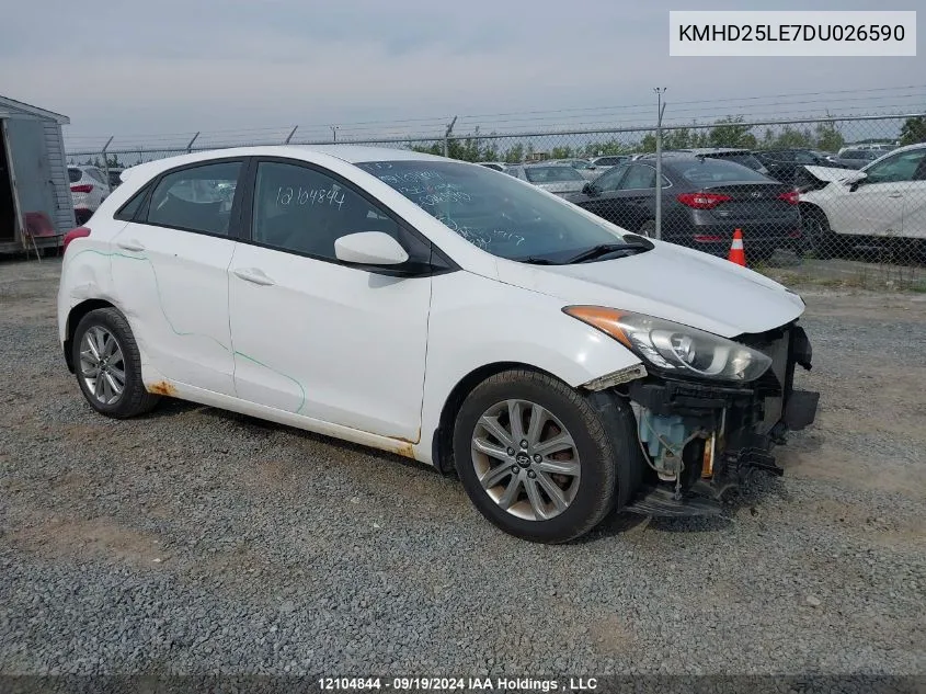 2013 Hyundai Elantra Gt VIN: KMHD25LE7DU026590 Lot: 12104844