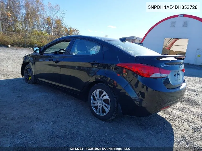 5NPDH4AE4DH352728 2013 Hyundai Elantra Gl