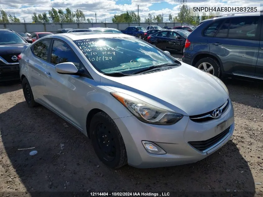 5NPDH4AE8DH383285 2013 Hyundai Elantra Gls