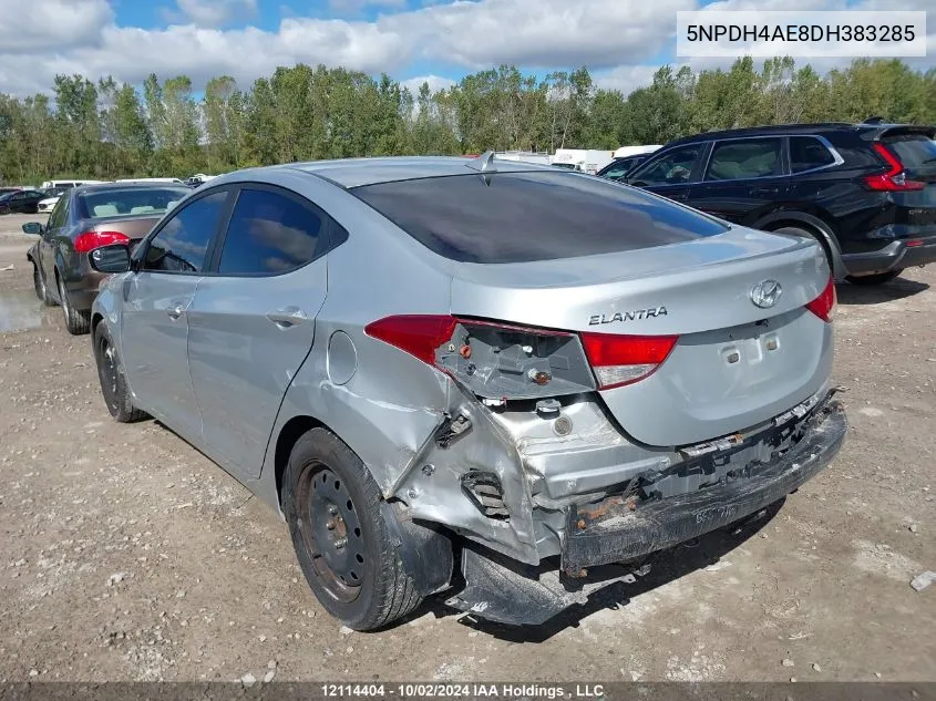 5NPDH4AE8DH383285 2013 Hyundai Elantra Gls