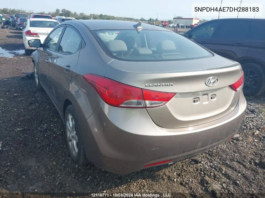 5NPDH4AE7DH288183 2013 Hyundai Elantra Gls/Limited