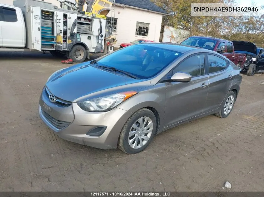 2013 Hyundai Elantra Gls/Limited VIN: 5NPDH4AE9DH362946 Lot: 12117571