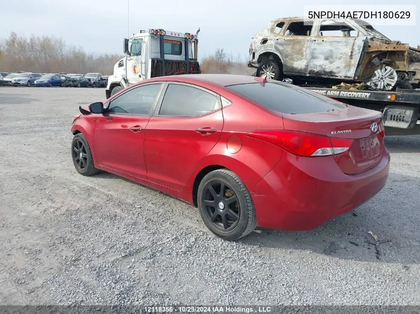 2013 Hyundai Elantra VIN: 5NPDH4AE7DH180629 Lot: 12118355