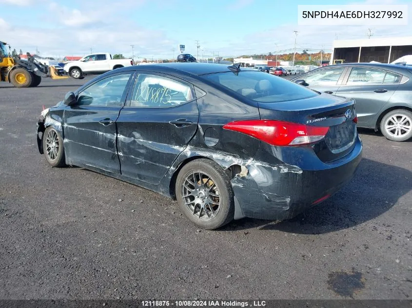 2013 Hyundai Elantra Gl VIN: 5NPDH4AE6DH327992 Lot: 12118875