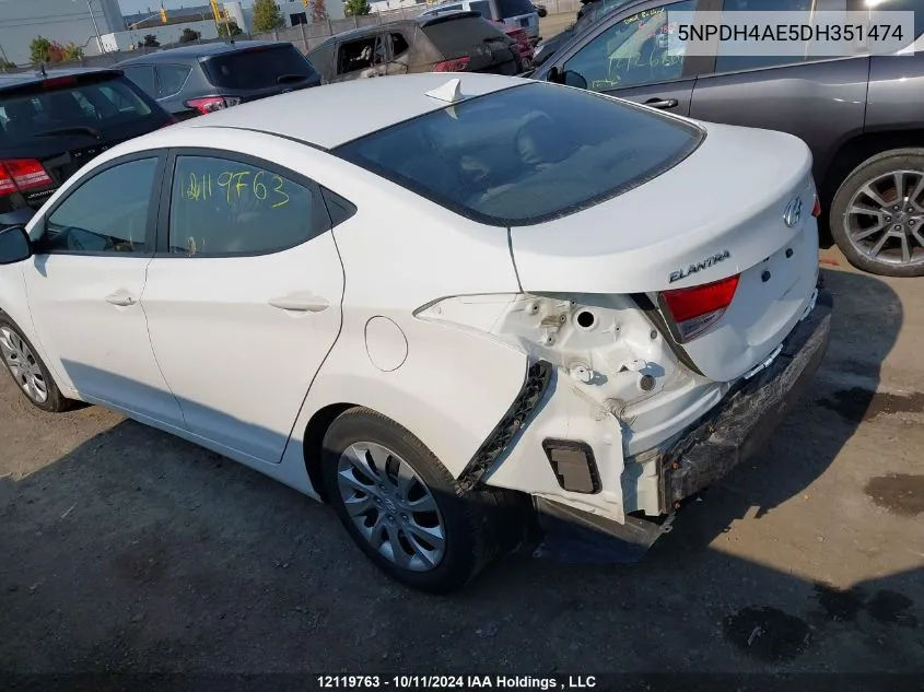 5NPDH4AE5DH351474 2013 Hyundai Elantra Gls/Limited