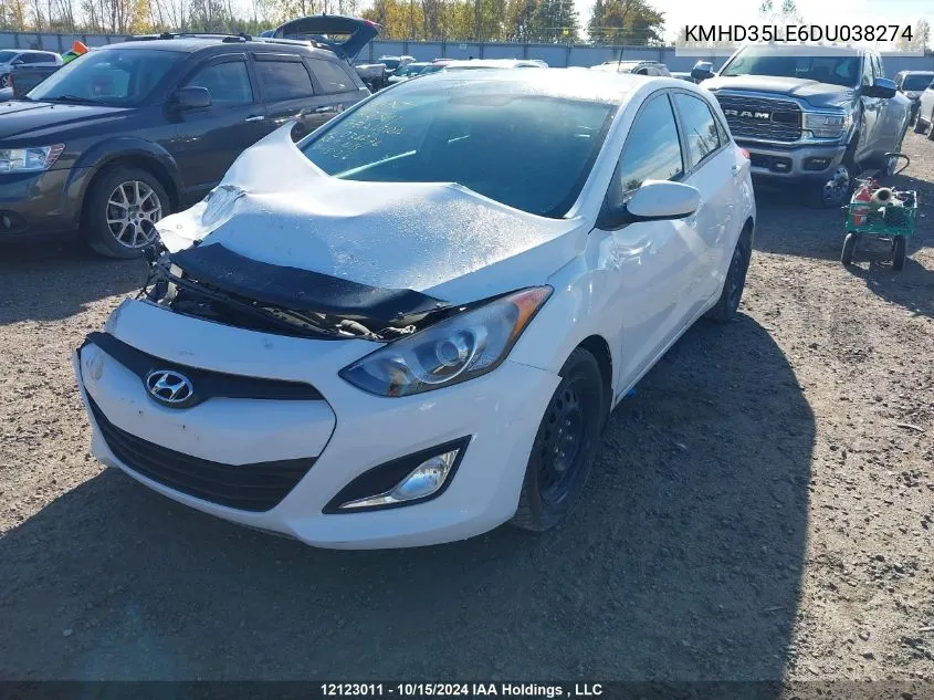 2013 Hyundai Elantra VIN: KMHD35LE6DU038274 Lot: 12123011