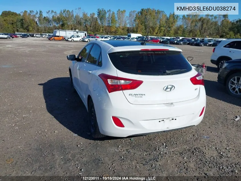 2013 Hyundai Elantra VIN: KMHD35LE6DU038274 Lot: 12123011