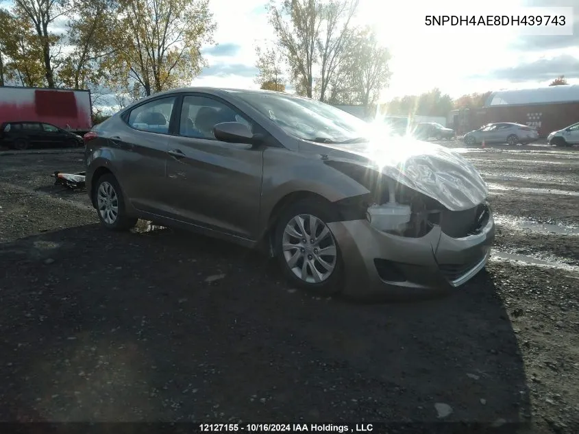 5NPDH4AE8DH439743 2013 Hyundai Elantra Gl