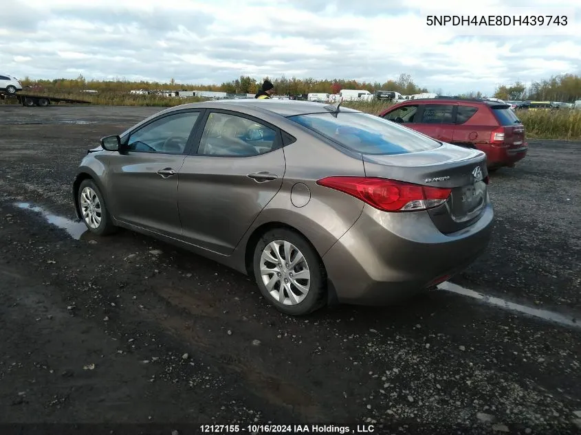 2013 Hyundai Elantra Gl VIN: 5NPDH4AE8DH439743 Lot: 12127155