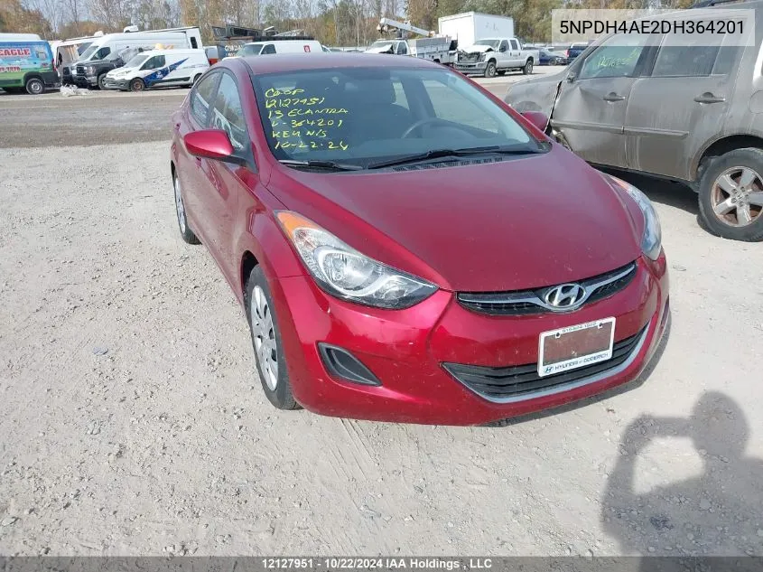 2013 Hyundai Elantra Gls/Limited VIN: 5NPDH4AE2DH364201 Lot: 12127951