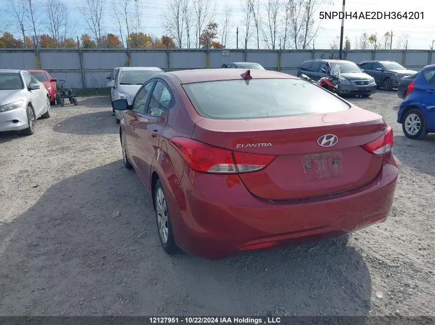 2013 Hyundai Elantra Gls/Limited VIN: 5NPDH4AE2DH364201 Lot: 12127951