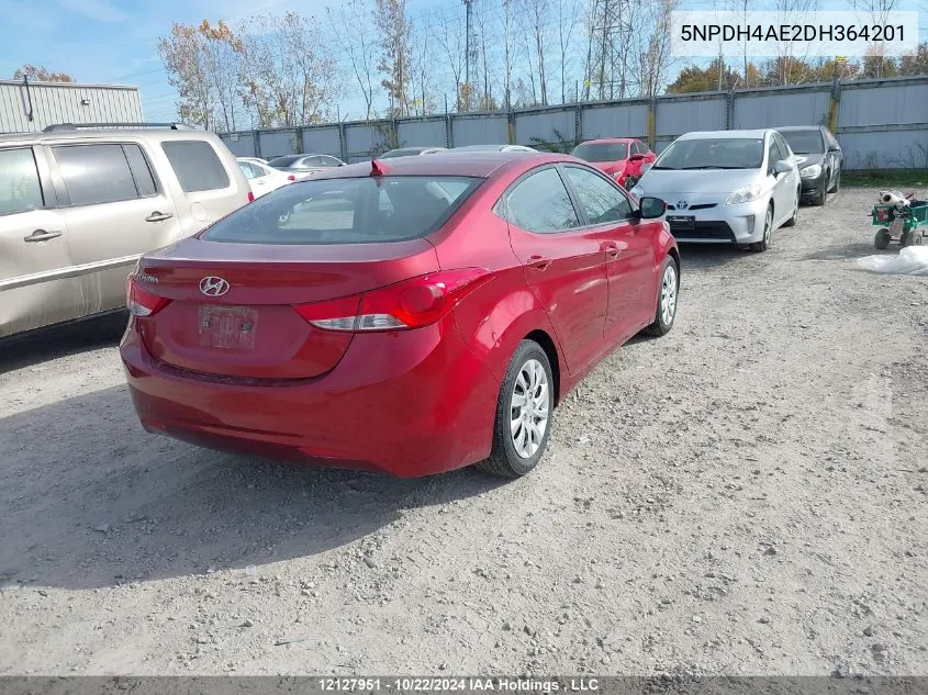 2013 Hyundai Elantra Gls/Limited VIN: 5NPDH4AE2DH364201 Lot: 12127951