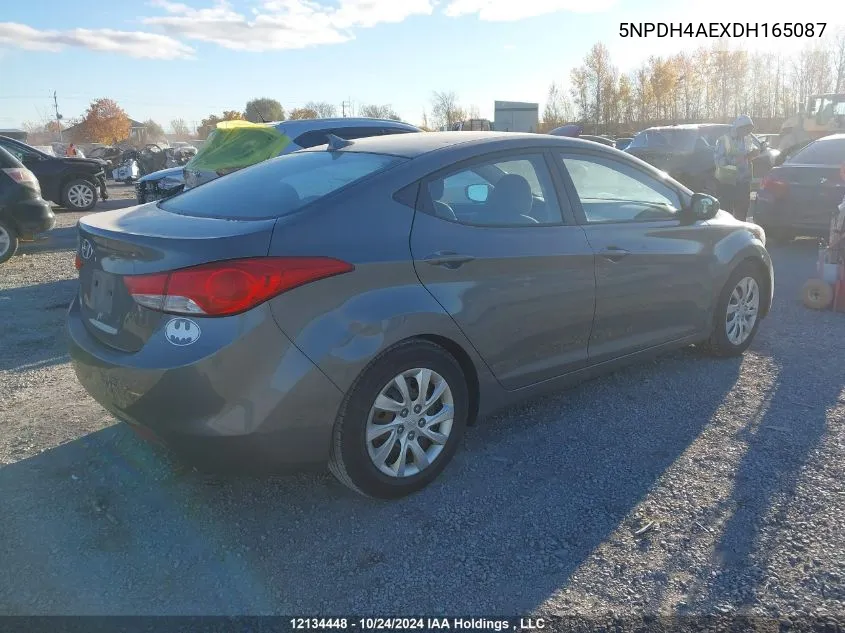 2013 Hyundai Elantra Gls/Limited VIN: 5NPDH4AEXDH165087 Lot: 12134448