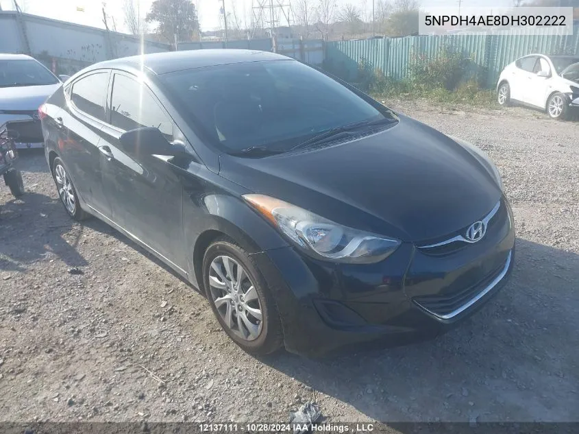 2013 Hyundai Elantra Gl VIN: 5NPDH4AE8DH302222 Lot: 12137111