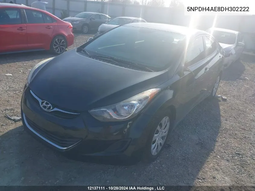 2013 Hyundai Elantra Gl VIN: 5NPDH4AE8DH302222 Lot: 12137111