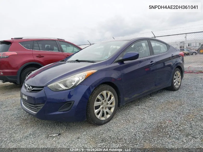 2013 Hyundai Elantra Gls/Limited VIN: 5NPDH4AE2DH361041 Lot: 12138179